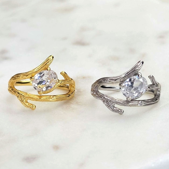 Branch & Stone Ring - Picture 3 of 5